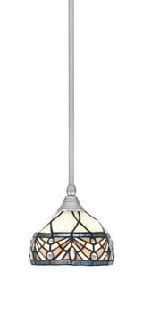 Any 1 Light Stem Hung Small Pendant 7 Inch Wide by Toltec - 23-BN-9485