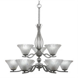 Revo 9 Light Small Chandelier by Toltec 249-1822 - 249-1822