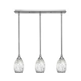 Any 3 Light Fusion Glass Linear Pendant 26.5 Inch Length by Toltec - 25-5-825-265