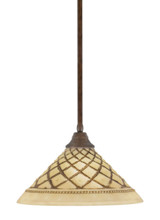 Any 1 Light Steel Large Pendant 9.5 Inch Tall by Toltec - 26-16-95-