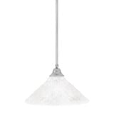 Any 1 Light Steel Large Pendant 9 Inch Tall by Toltec - 26-16-9-