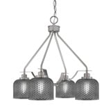Odyssey 4 Light Chandelier 19.25 Inch Tall and 24 Inch Wide by Toltec - 2604-46-1