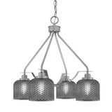 Odyssey 4 Light Chandelier 19.25 Inch Tall and 24 Inch Wide by Toltec - 2604-46-1