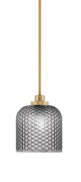 Odyssey 1 Light Stem Hung Mini Pendant 9.5 Inch and 7.5 Inch Wide by Toltec - 2601-49-1
