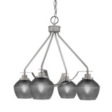 Odyssey 4 Light Chandelier 19.25 Inch Tall and 24 Inch Wide by Toltec - 2604-46-2