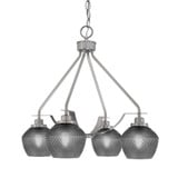 Odyssey 4 Light Chandelier 19.25 Inch Tall and 24 Inch Wide by Toltec - 2604-46-2