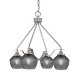 Odyssey 4 Light Chandelier 19.25 Inch Tall and 24 Inch Wide by Toltec - 2604-46-2