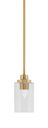 Odyssey 1 Light Stem Hung Mini Pendant 4 Inch Wide by Toltec - 2601-NAB-300