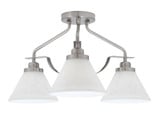 Odyssey 3 Light 18 Inch Wide Steel Semi Flush Mount by Toltec - 2607-MB-9395