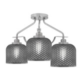 Odyssey 3 Light Semi Flush Mount 12.75 Inch and 16.75 Inch Wide by Toltec - 2607-46-1