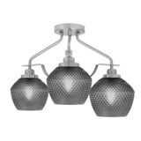 Odyssey 3 Light Semi Flush Mount 12.75 Inch and 16.75 Inch Wide by Toltec - 2607-46-2