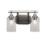 Odyssey 2 Light Steel Vanity Light 14.75 Inch Length by Toltec - 2612-BN-300