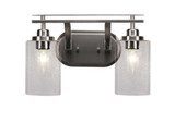 Odyssey 2 Light Steel Vanity Light 14.75 Inch Length by Toltec - 2612-BN-300