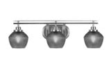 Odyssey 3 Light Bath Bar 8.25 Inch Tall and 27.5 Inch Length by Toltec - 2613-46-2