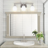 Odyssey 3 Light Steel Vanity Light 26.75 Inch Length by Toltec - 2613-BN-615