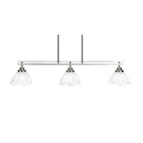 Odyssey 3 Light Oversized Linear Island Pendant 38.5 Inch Length by Toltec - 2636-385-75-385