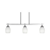 Odyssey 3 Light Steel Oversized Linear Island Pendant by Toltec - 2636-3675-95-3675