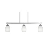 Odyssey 3 Light Steel Oversized Linear Island Pendant by Toltec - 2636-3675-95-3675