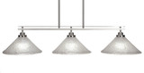 Odyssey 3 Light Oversized Linear Island Pendant 44.5 Inch Wide by Toltec - 2636-445-875-445
