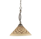 Bow 1 Light Large Pendant 20.5 Inch Tall by Toltec - 271-16-205-