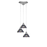 Europa 3 Light Medium Pendant 14.25 Inch Wide by Toltec - 28-1425-65-