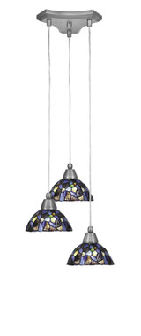 Europa 3 Light Medium Pendant 14.25 Inch Wide by Toltec - 28-1425-65-