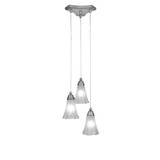 Europa 3 Light Medium Pendant 11 Inch Wide by Toltec - 28-11-875-