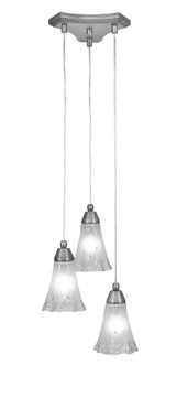 Europa 3 Light Medium Pendant 11 Inch Wide by Toltec - 28-11-875-