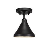 Vintage 1 Light 7 Inch Wide Steel Semi Flush Mount by Toltec - 280-79