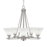 Uptowne 5 Light Medium Chandelier by Toltec 325-DG-302 - 325-DG-302