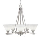Uptowne 5 Light Medium Chandelier by Toltec 325-DG-302 - 325-DG-302