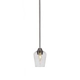 Paramount 1 Light Steel Mini Pendant 10.5 Inch Tall by Toltec - 3401-5-105-