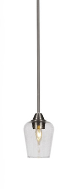 Paramount 1 Light Steel Mini Pendant 10.5 Inch Tall by Toltec - 3401-5-105-