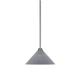 Paramount 1 Light Steel Medium Pendant 12 Inch Wide by Toltec - 3401-12-95-