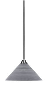 Paramount 1 Light Steel Medium Pendant 12 Inch Wide by Toltec - 3401-12-95-
