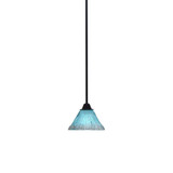 Paramount 1 Light Stem Hung Small Pendant 5.5 Inch Tall by Toltec - 3401-MB-458