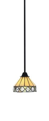 Paramount 1 Light Stem Hung Small Pendant 8.5 Inch Tall by Toltec - 3401-MB-451