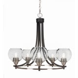 Paramount 5 Light Medium Chandelier by Toltec 3405-MBBR-212 - 3405-252225