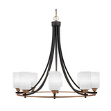Paramount 8 Light Large Chandelier by Toltec 3408-MBBR-4061 - 3408-MBBR-4061