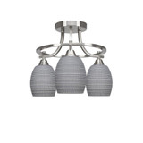 Paramount 3 Light 14.75 Inch Wide Semi Flush Mount by Toltec - P3_3417_SF1475