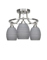Paramount 3 Light 14.75 Inch Wide Semi Flush Mount by Toltec - P3_3417_SF1475
