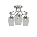 Paramount 3 Light 13.25 Inch Tall Semi Flush Mount by Toltec - P3_3417_SF1315