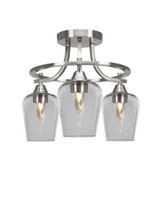 Paramount 3 Light 13.25 Inch Tall Semi Flush Mount by Toltec - P3_3417_SF1315