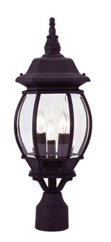 Frontenac 3 Light Outdoor Post Top Lantern 8.5 x 21 Inches by Livex  - 7526