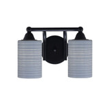 Paramount 2 Light Matrix Glass Vanity Light by Toltec - 3422-85-40
