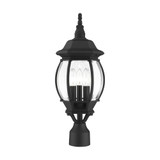 Frontenac 3 Light Outdoor Post Top Lantern 8.5 x 21 Inches by Livex - 7526