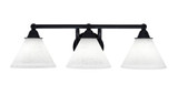 Paramount 3 Light Steel Vanity Light 23.5 Inch Length by Toltec - 3423-7-30