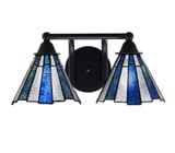 Paramount 2 Light Art Glass Vanity Light by Toltec - 3422-725-93