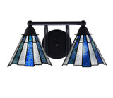 Paramount 2 Light Art Glass Vanity Light by Toltec - 3422-725-93