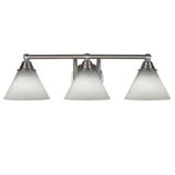 Paramount 3 Light Vanity Light 7 Inch Tall by Toltec - 3423-BN-302